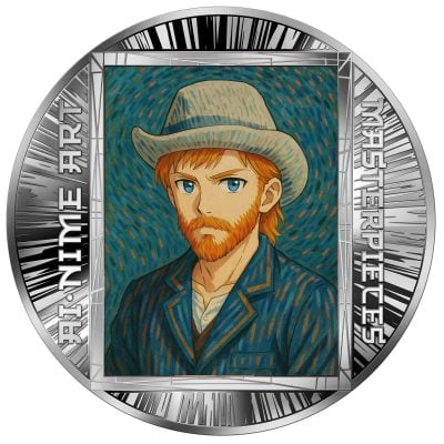Cameroon - 2025 - 500 Francs - Self-Portrait with Grey Felt Hat (AI•NIME Art series series) 1/2oz silver