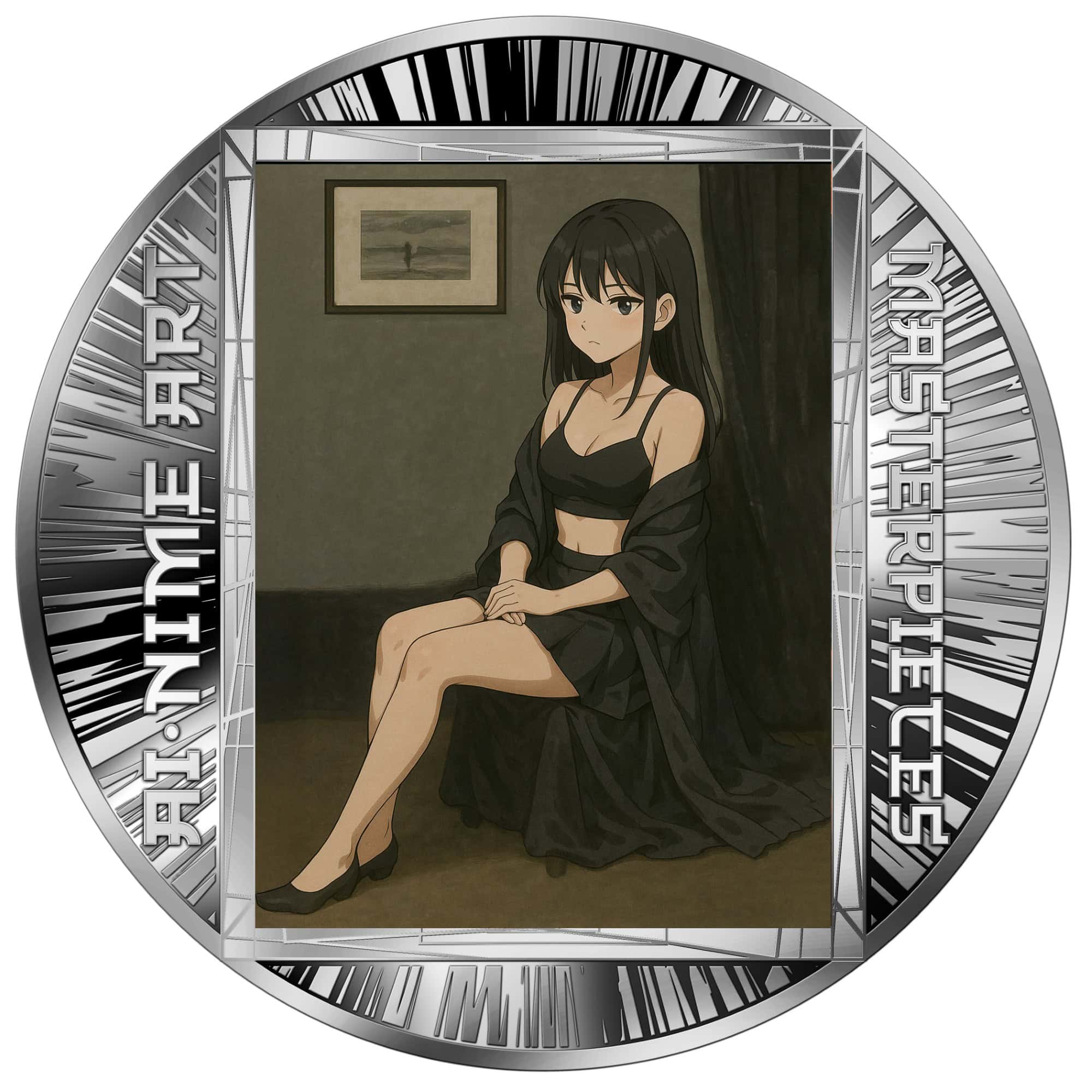 Cameroon - 2025 - 500 Francs - Whistler’s Mother (AI•NIME Art series series) 1/2oz silver