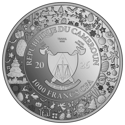 Cameroon - 2026 - 1000 Francs - New Year’s Eve ’26 Precious Family Moments series 1oz silver