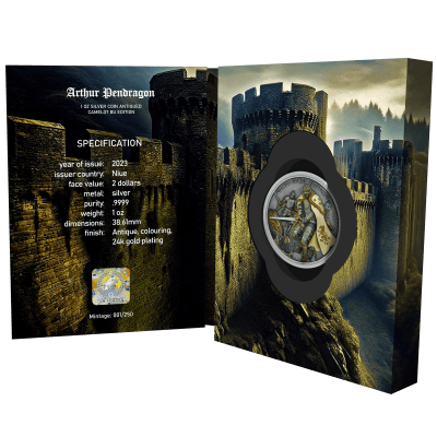 Niue - 2023 - 5 Dollars - Arthur Pendragon BU Edition (Camelot series) 1oz silver
