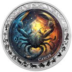 Ghana - 2025 - 5 Cedis - Cancer Space Zodiac (Zodiac series) 1oz silver
