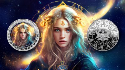 Ghana - 2025 - 5 Cedis - Virgo Space Zodiac (Zodiac series) 1oz silver