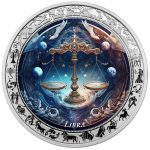 Ghana - 2025 - 5 Cedis - Libra Space Zodiac (Zodiac series) 1oz silver