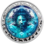 Ghana - 2025 - 5 Cedis - Aquarius Space Zodiac (Zodiac series) 1oz silver