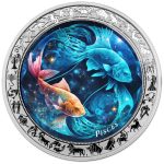 Ghana - 2025 - 5 Cedis - Pisces Space Zodiac (Zodiac series) 1oz silver