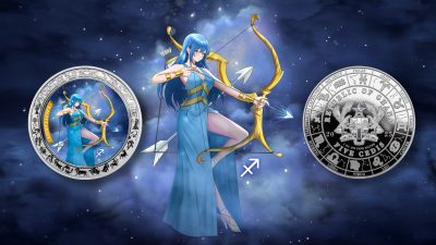 Ghana - 2025 - 5 Cedis - Sagittarius Anime Zodiac (Zodiac series) 1oz silver