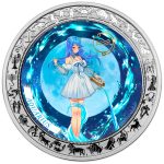 Ghana - 2025 - 5 Cedis - Aquarius Anime Zodiac (Zodiac series) 1oz silver