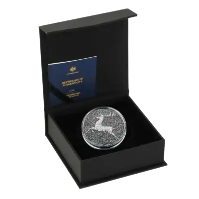 Niue - 2025 - 5 Dollars - The White Stag 2oz silver