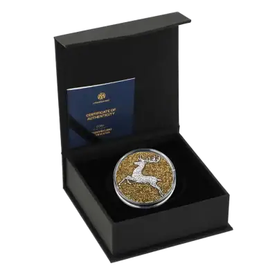 Niue - 2025 - 5 Dollars - The Sparkling Stag 2oz silver