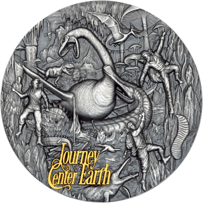 Cameroon - 2026 - 3000 Francs - Center of the Earth (Jules Verne series) 3oz silver