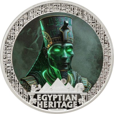 Liberia - 2025 - 10 Dollars - Osiris (Egyptian Heritage series) 1oz silver
