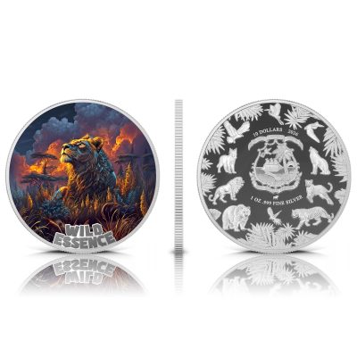 Liberia - 2026 - 5x 10 Dollars - African Lion, Wolf, Fox, Lynx, Sumatran Tiger (Wild Essence series)