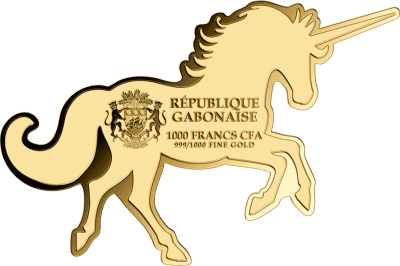 Gabon - 2026 - 1000 Francs - Rainbow Unicorn 1/1000 oz Gold Coin in Card