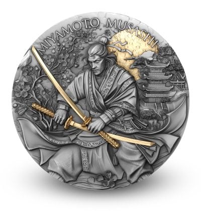Niue - 2025 - 5 Dollars - Miyamoto Musashi (Legendary Warriors series) 2oz silver