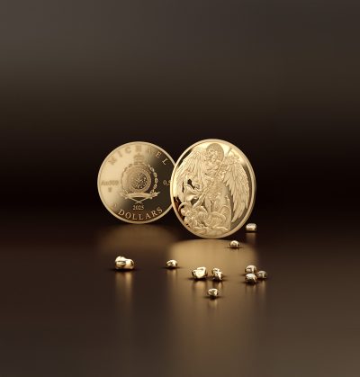 Niue - 2025 - 2 Dollars - Archangel Michael (Archangel series) 0.5 gr small gold