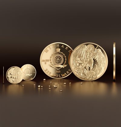 Niue - 2025 - 2 Dollars - Archangel Michael (Archangel series) 0.5 gr small gold