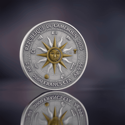 Cameroon - 2026 - 2000 Francs – Clio & Urania (Nine Muses series) 2oz silver