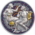 Cameroon - 2026 - 2000 Francs – Clio & Urania (Nine Muses series) 2oz silver