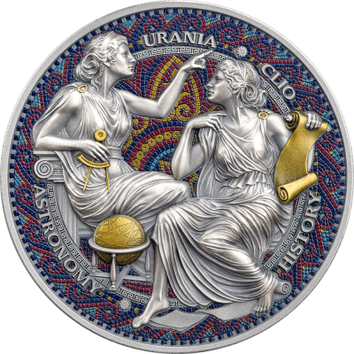 Cameroon - 2026 - 2000 Francs – Clio & Urania (Nine Muses series) 2oz silver