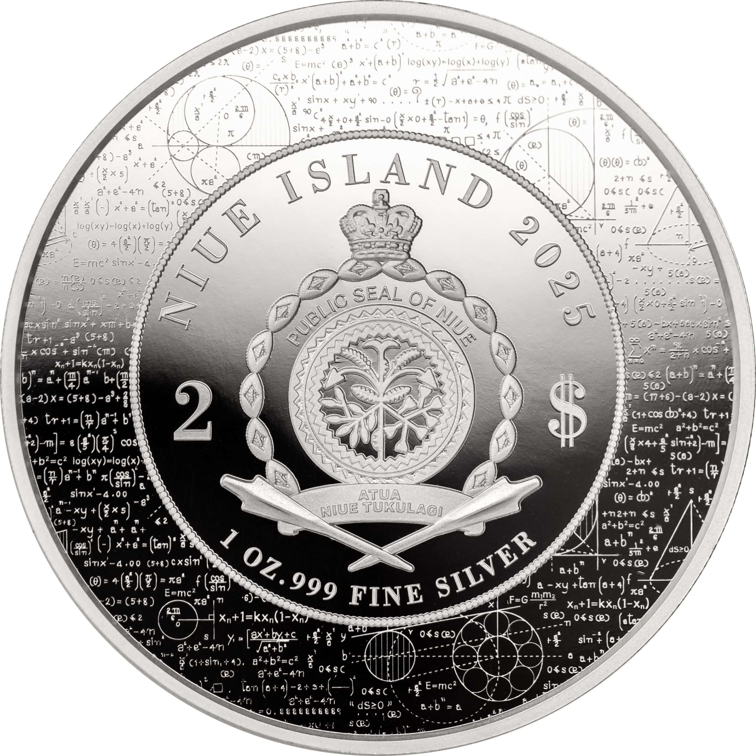 Niue - 2025 - 2 Dollars - Pythagoras (Science Explained series) 1oz silver