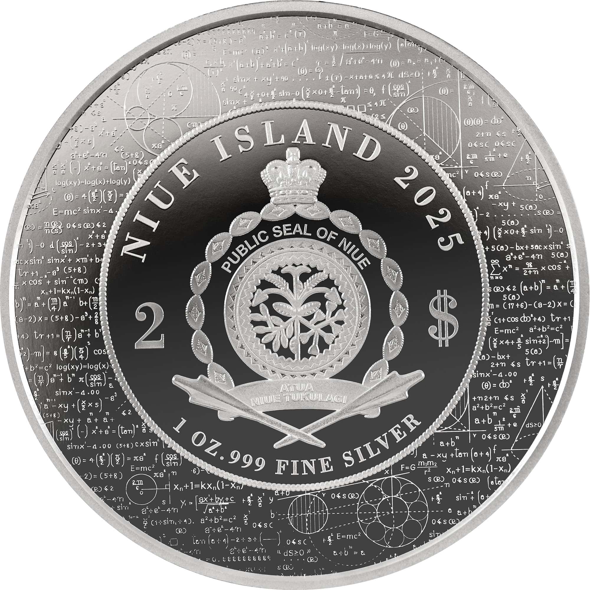 Niue - 2025 - 2 Dollars - Pythagoras (Science Explained series) 1oz silver
