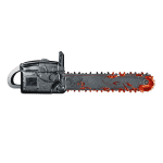 Ghana - 2025 - 10 Cedis - Bloody Chainsaw Shaped 2oz silver