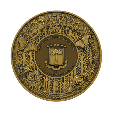 Equatorial Guinea - 2026 - 2000 Francs CFA - Freyja Norse Mythology 2oz silver ANTIQUE GILD