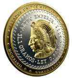 Niue - 2025 - 2 Dollars - Aztec Emperor Gold Gilded 1oz Silver