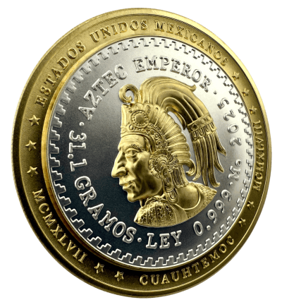Niue - 2025 - 2 Dollars - Aztec Emperor Gold Gilded 1oz Silver
