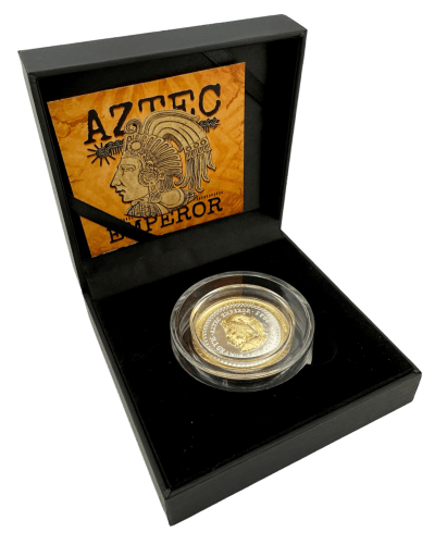 Niue - 2025 - 2 Dollars - Aztec Emperor Gold Gilded 1oz Silver