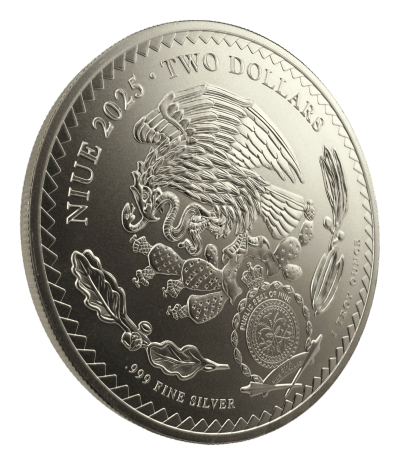 Niue - 2025 - 2 Dollars - Aztec Emperor Gold Gilded 1oz Silver