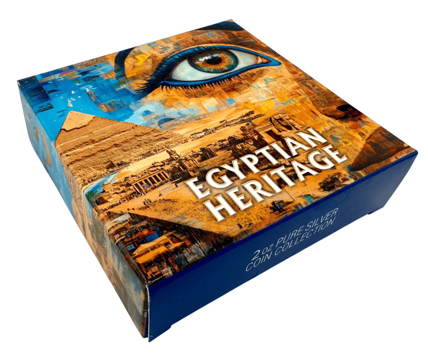 This remarkable 2 oz Egyptian Heritage Anubis silver coin pays tribute to one of the most iconic deities of ancient Egypt: Anubis, the jackal-headed guardian of the dead and protector of souls on their journey to the afterlife. Struck in .999 silver, crafted in ultra high relief, and finished in a refined antique patina, the coin captures the solemn power and mystique of the ancient world. The reverse presents Anubis in commanding detail—regal posture, divine headdress, and solemn gaze—evoking centuries of mythology surrounding mummification, judgment, and spiritual passage. Surrounding him is a rich tapestry of hieroglyphs, sacred emblems, and ornamental motifs that echo Egypt’s artistic and religious heritage. The obverse continues this visual narrative with a composition of traditional symbols and architectural elements that reflect the cultural legacy of the Nile civilization, alongside the national arms, face value, and year of issue. Issued by Liberia as 20 Dollars legal tender, the coin measures 50 mm and is strictly limited to only 99 pieces, emphasizing rarity and collectability. Each coin is housed in an elegant display box with a certificate of authenticity, making it a premium collectible for admirers of ancient civilizations and high-relief numismatic art.