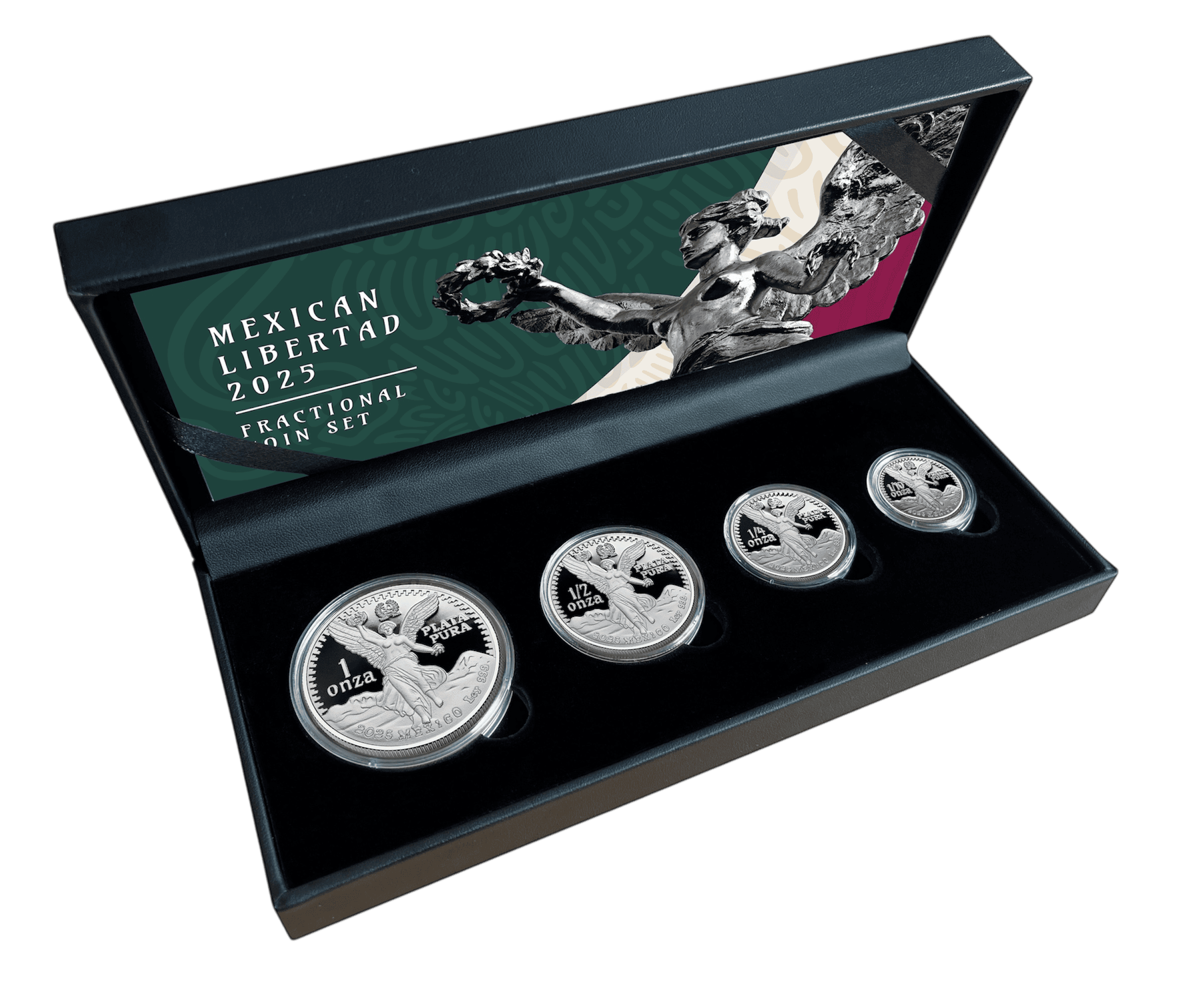 Niue - 2025 - 2 Dollars plus $1, 50c, 25c - Vintage Libertad 30th Ann. 1.85 oz Silver Fractional Proof Coin Set