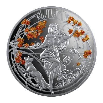 Niue - 2025 - 2 Dollars - Autumn (Four Seaons series) 1oz silver