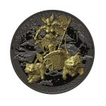 Equatorial Guinea - 2026 - 2000 Francs CFA - Freyja Norse Mythology 2oz silver RUTHENIUM GILD