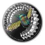 Liberia - 2025 - 20 Dollars - Scarabeo Entoma (1oz silver) PROOF COLOR