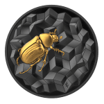 Liberia - 2025 - 25 Dollars - Scarabeo Entoma (2oz silver) RUTHENIUM GILD