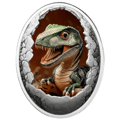 Cameroon - 2025 - 500 Francs -Tyrannosaurus Rex (Dinosauria series) 10g Silver