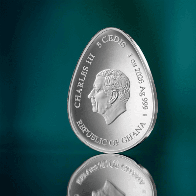 Ghana - 2026 - 5 Cedis - Pysanka (Ukrainian Pysanka series) 1oz silver