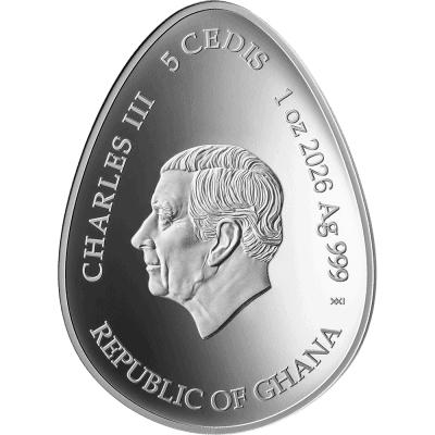 Ghana - 2026 - 5 Cedis - Pysanka (Ukrainian Pysanka series) 1oz silver