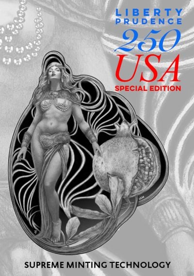 Niue - 2025 - 5 Dollars - Prudence Liberty 250th Special Edition - Image 3