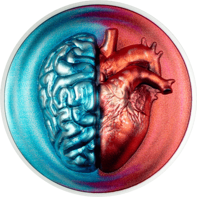 Cook Islands - 2026 - 10 Dollars - Head vs Heart 2oz silver