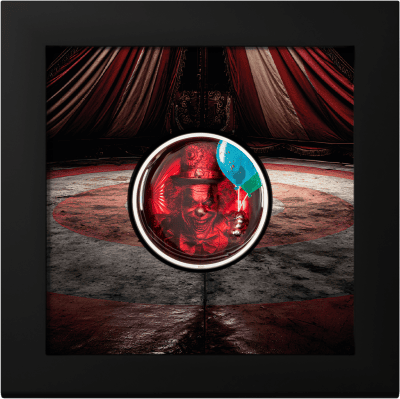 Palau - 2026 - 10 Dollars - Coulrophobia (Phobias series) 2oz silver