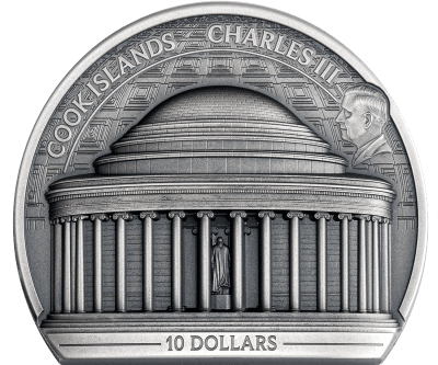 Cook Islands - 2026 - 10 Dollars - Jefferson Memorial 2oz silver Historical Monuments