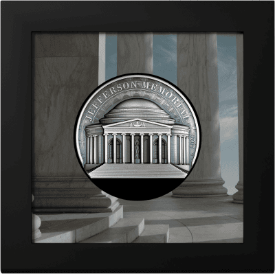 Cook Islands - 2026 - 25 Dollars - Jefferson Memorial 5oz Silver Historical Monuments