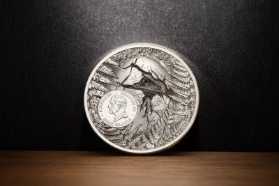 Cook Islands - 2026 - 5 Dollars - Carcharodontosaurus (Jurassic Relics series) 1oz silver