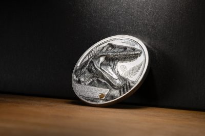 Cook Islands - 2026 - 5 Dollars - Carcharodontosaurus (Jurassic Relics series) 1oz silver