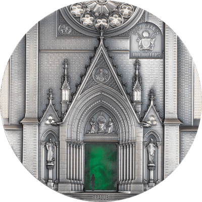 Cook Islands - 2026 - 100 Dollars - Milan x Prague (tiffany art series) 1 kilo silver