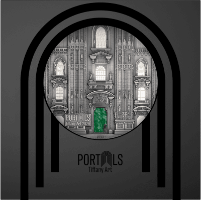 Cook Islands - 2026 - 100 Dollars - Milan x Prague (tiffany art series) 1 kilo silver