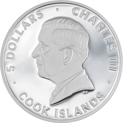 Cook Islands - 2026 - 5 Dollars - Flamingo (line art series) 1oz silver